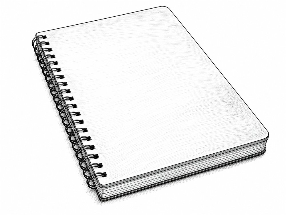 Caderno para exercícios musicais